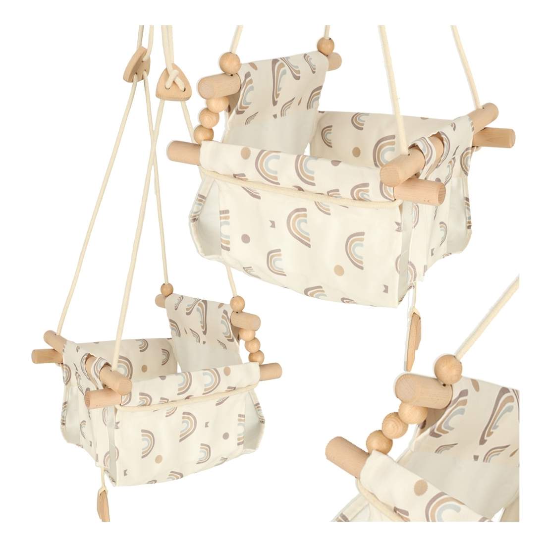 Boho Babygunga i Trä & Bomull, 28x37x29 cm | Elektronik - Tillbehör Mobil & Surfplatta - Mobiltillbehör - Mobilkablar - Tillbehör | Pryloteket