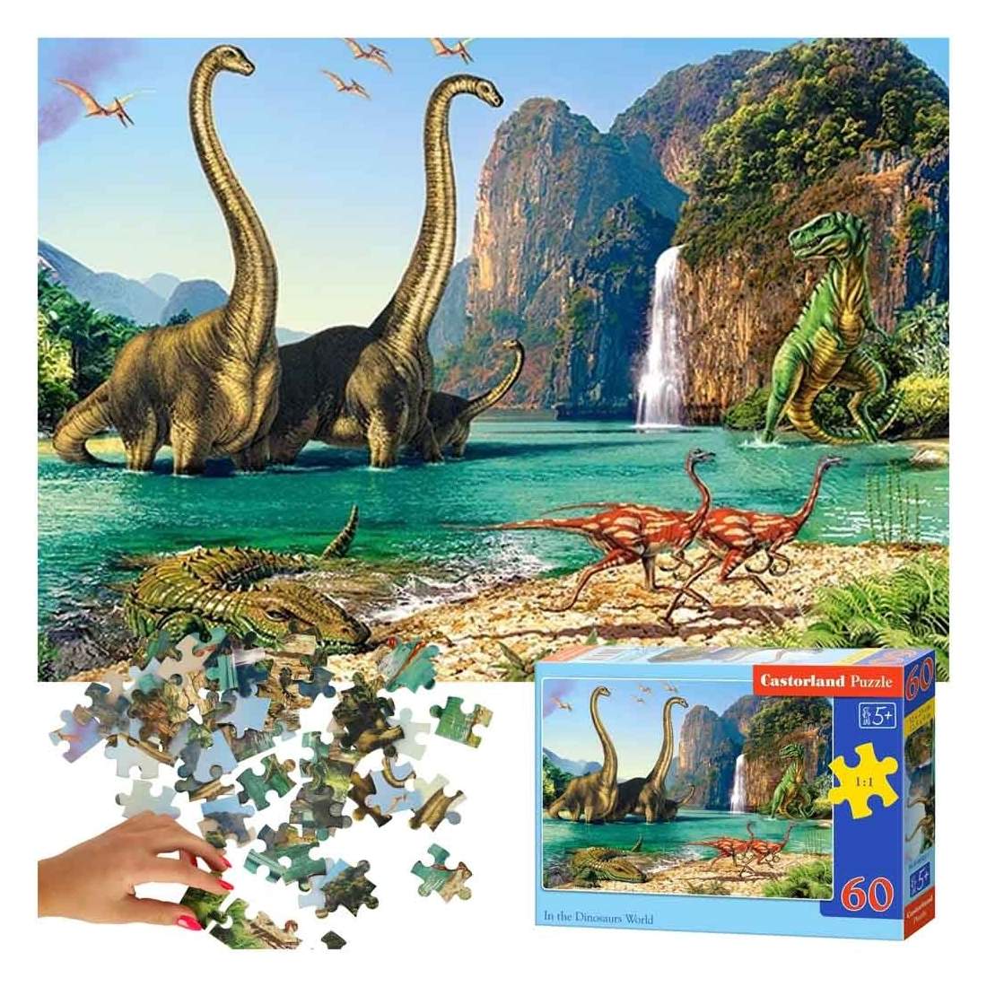 Dinosauriepussel 60 bitar för barn 5+ | Leksaker & Spel - Leksaker - Pussel | Pryloteket