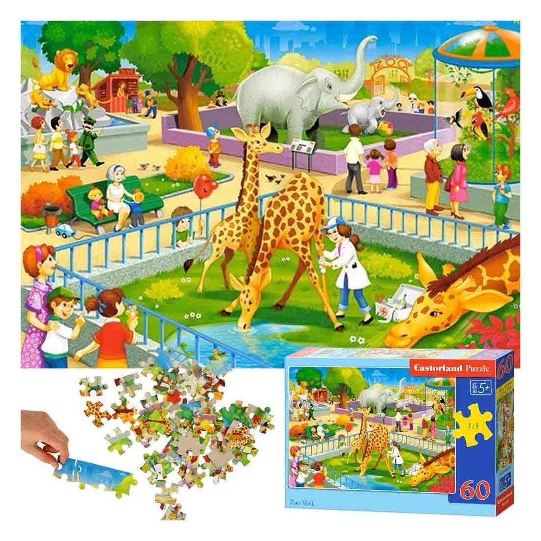 Safari Djurpussel 60 bitar - Utvecklar färdigheter | Leksaker & Spel - Leksaker - Pussel | Pryloteket