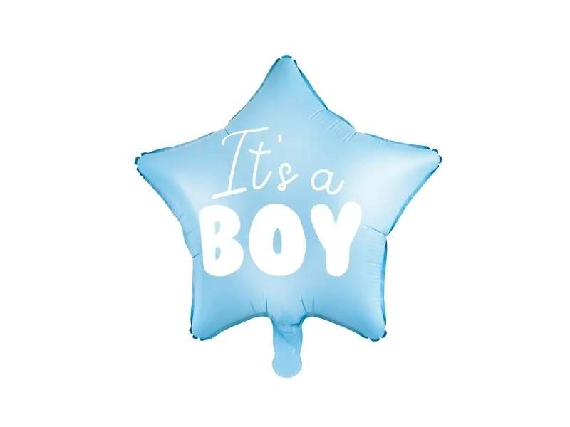 Blå Det er en drengeballon 48 cm baby shower