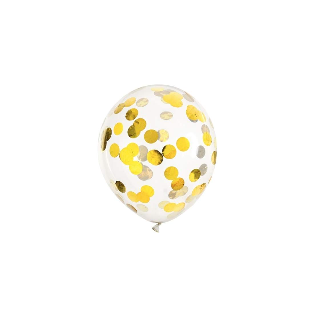 Transparenta ballonger med guldkonfetti 30 cm 6-pack | Hem & Hobby | Pryloteket