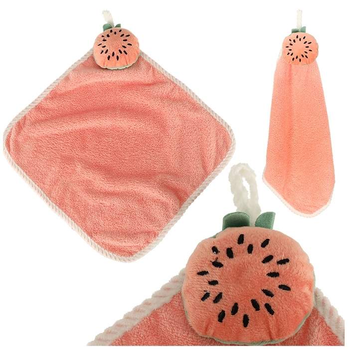 Pink Baby håndklæde med vandmelon motiv, blød