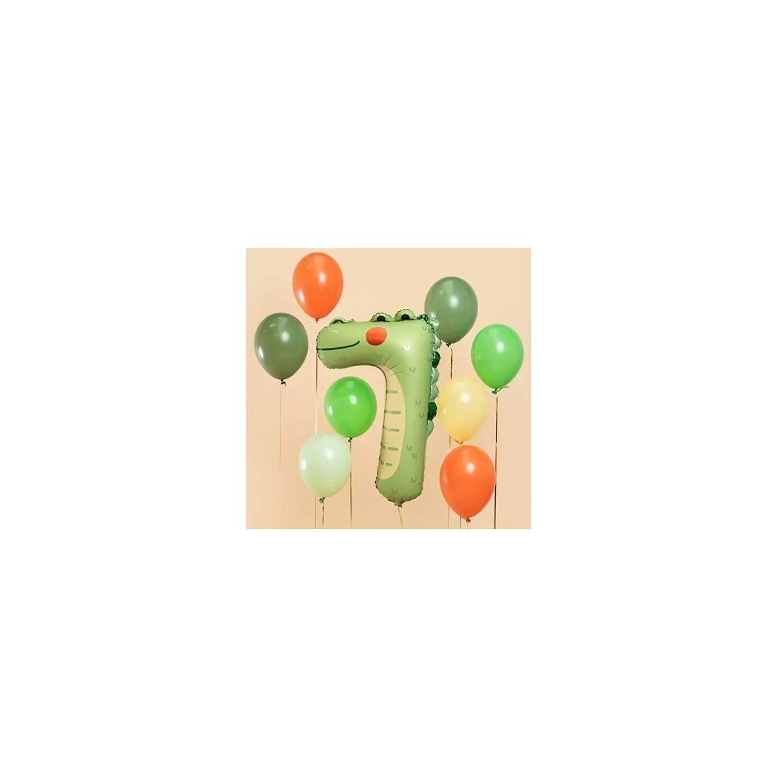 Födelsedagsballong Krokodil Siffra 7 56x85 cm | Hem & Hobby | Pryloteket