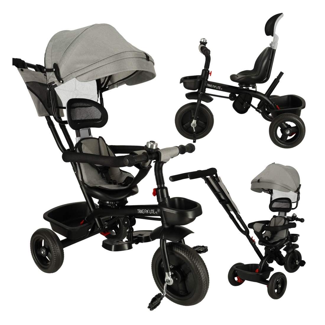 Stabil och Snygg Grå Trehjuling för Barn | Hem & Hobby - Husdjur - Katt | Pryloteket