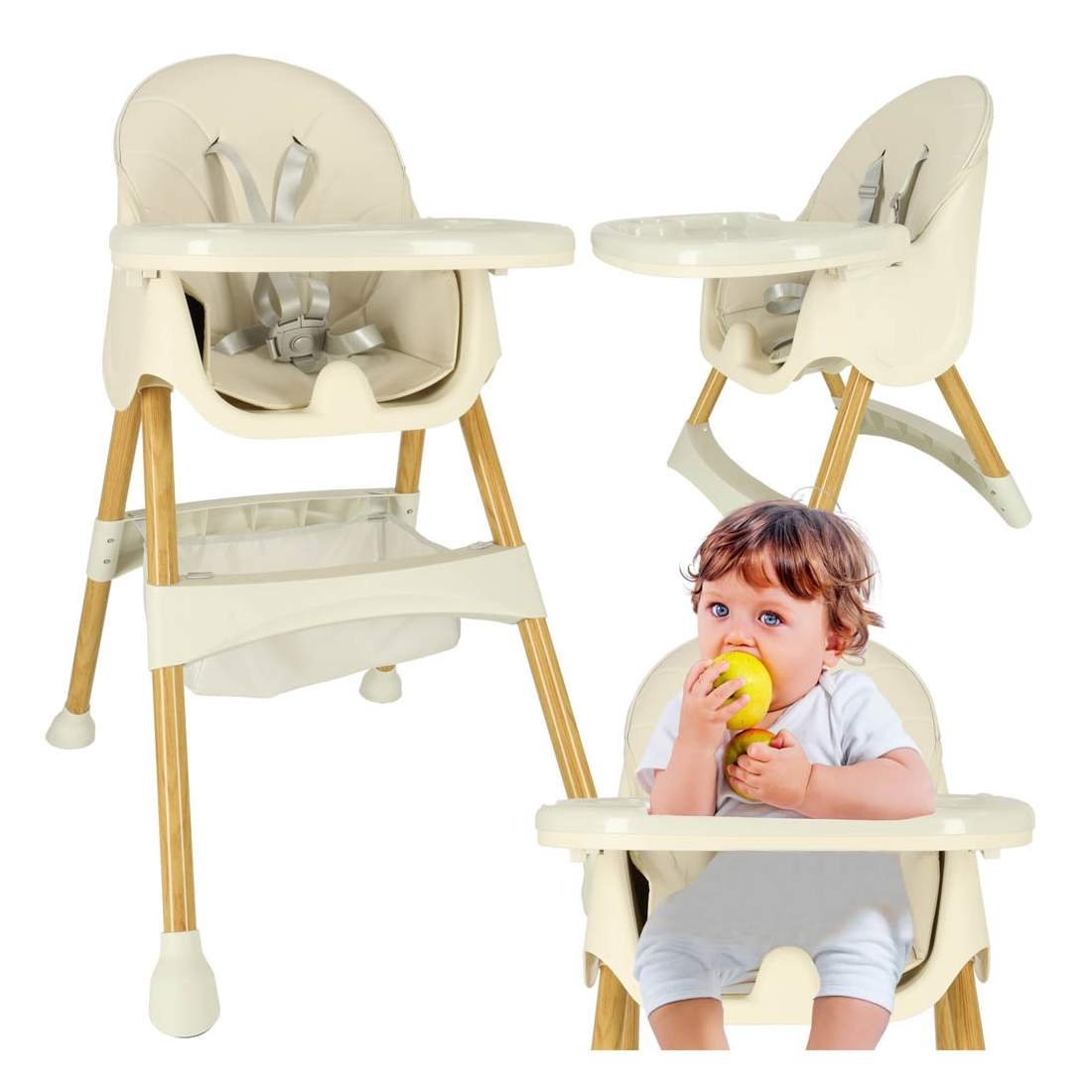 Justerbar Spädbarnsmatstol med Förvaring | Elektronik - Tillbehör Mobil & Surfplatta - Mobiltillbehör - Mobilkablar - Tillbehör | Pryloteket