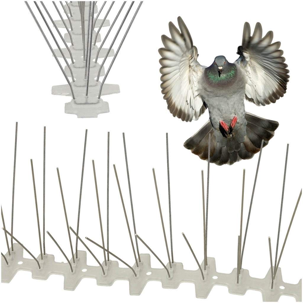 Metal fuglepigge duebetræk 50x11x4 cm