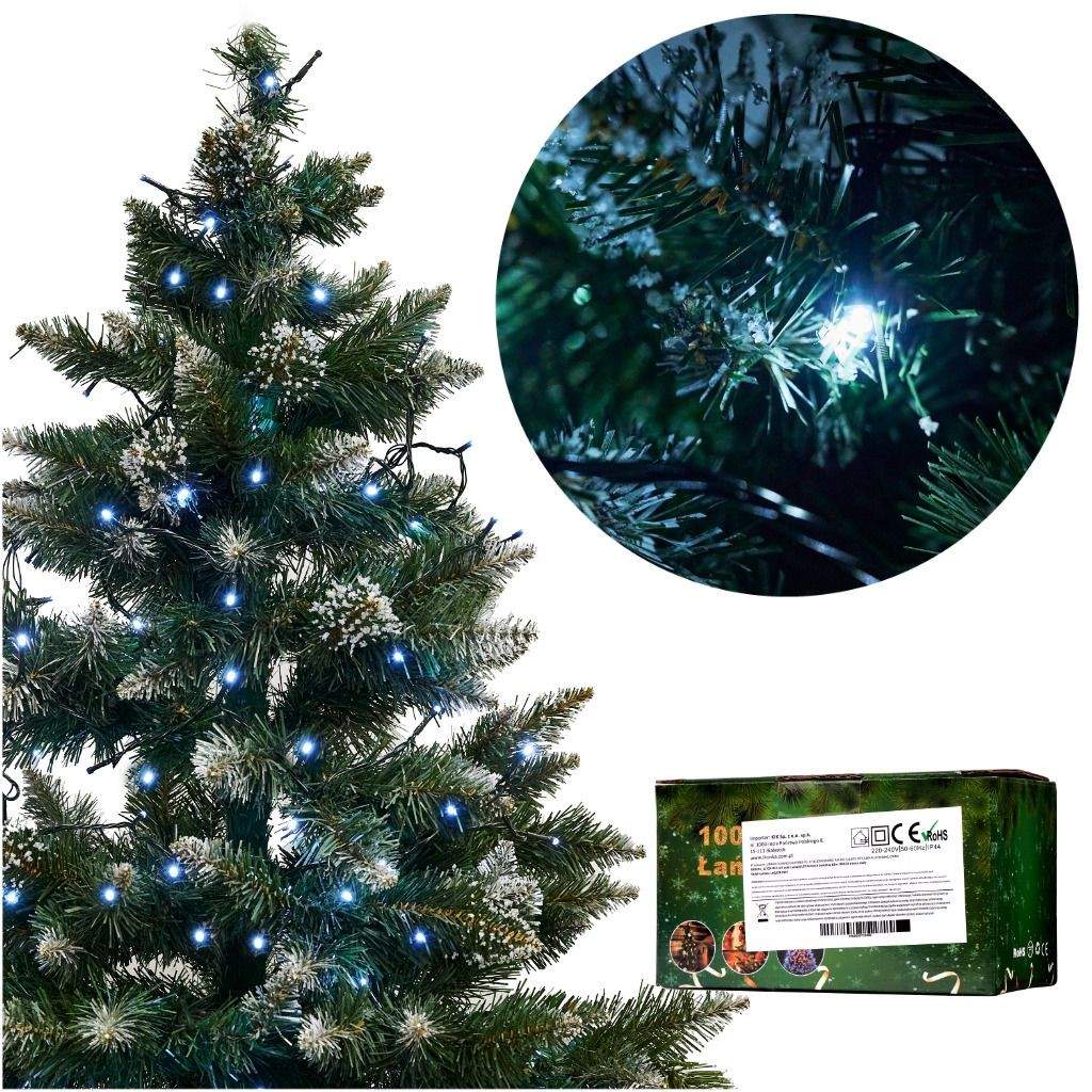 Cool hvide LED-lys 10m, 8 modes dekorativ belysning