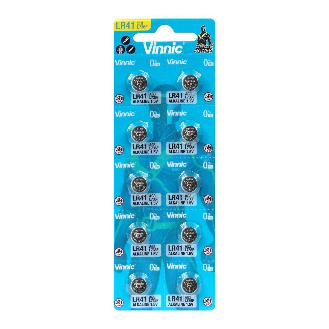 Knappbatteri LR41 LR736, 10-pack, extra hållbar | Hem & Hobby - Hem & Hushåll - Kök - Köksredskap - Lock | Pryloteket