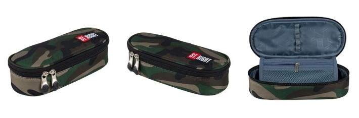 Polstret penalhus med lynlås, sjovt mønster