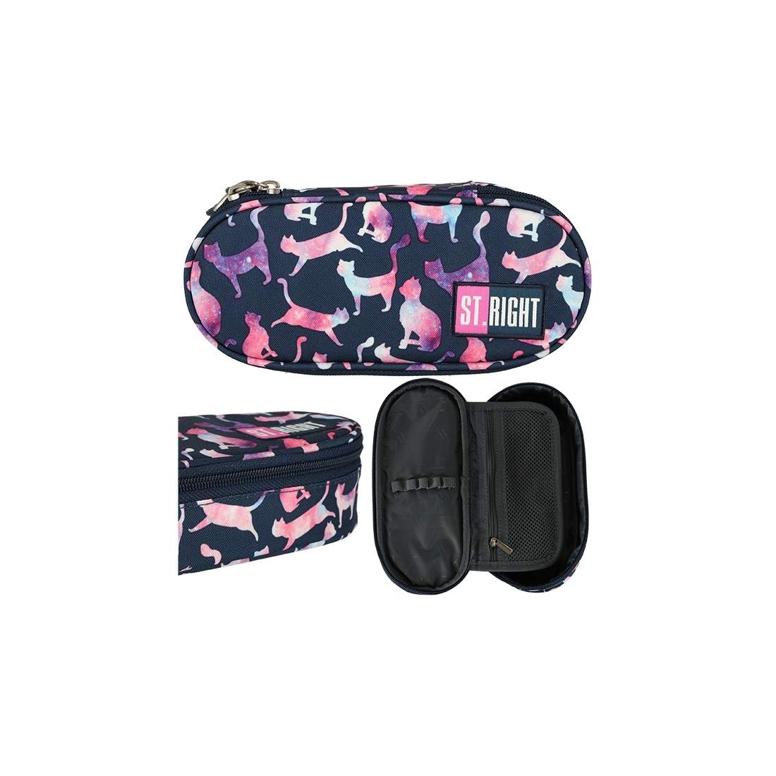 Kattmönstrat vadderat pennfodral med dragkedja | Elektronik - Tillbehör Mobil & Surfplatta - Mobiltillbehör - Mobilkablar - Tillbehör | Pryloteket