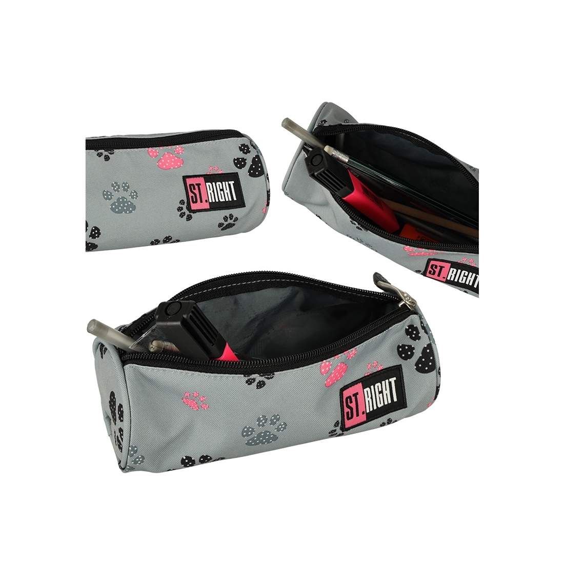 Pennfodral med djurtassmönster, dragkedja 22x8,5 cm | Elektronik - Tillbehör Mobil & Surfplatta - Mobiltillbehör - Mobilkablar - Tillbehör | Pryloteket