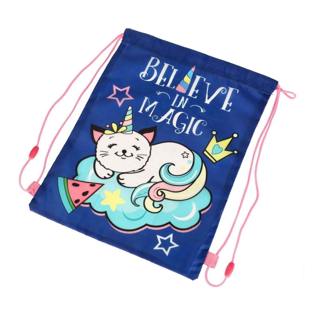 Färgglad Dragväska Katt-Enhörning 34x43 cm | Mode & Accessoarer - Kläder - Skor | Pryloteket