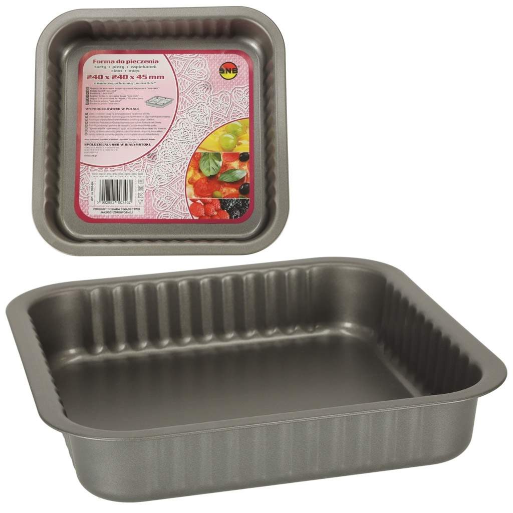 Nonstick firkantet bageplade til kager og pizzaer