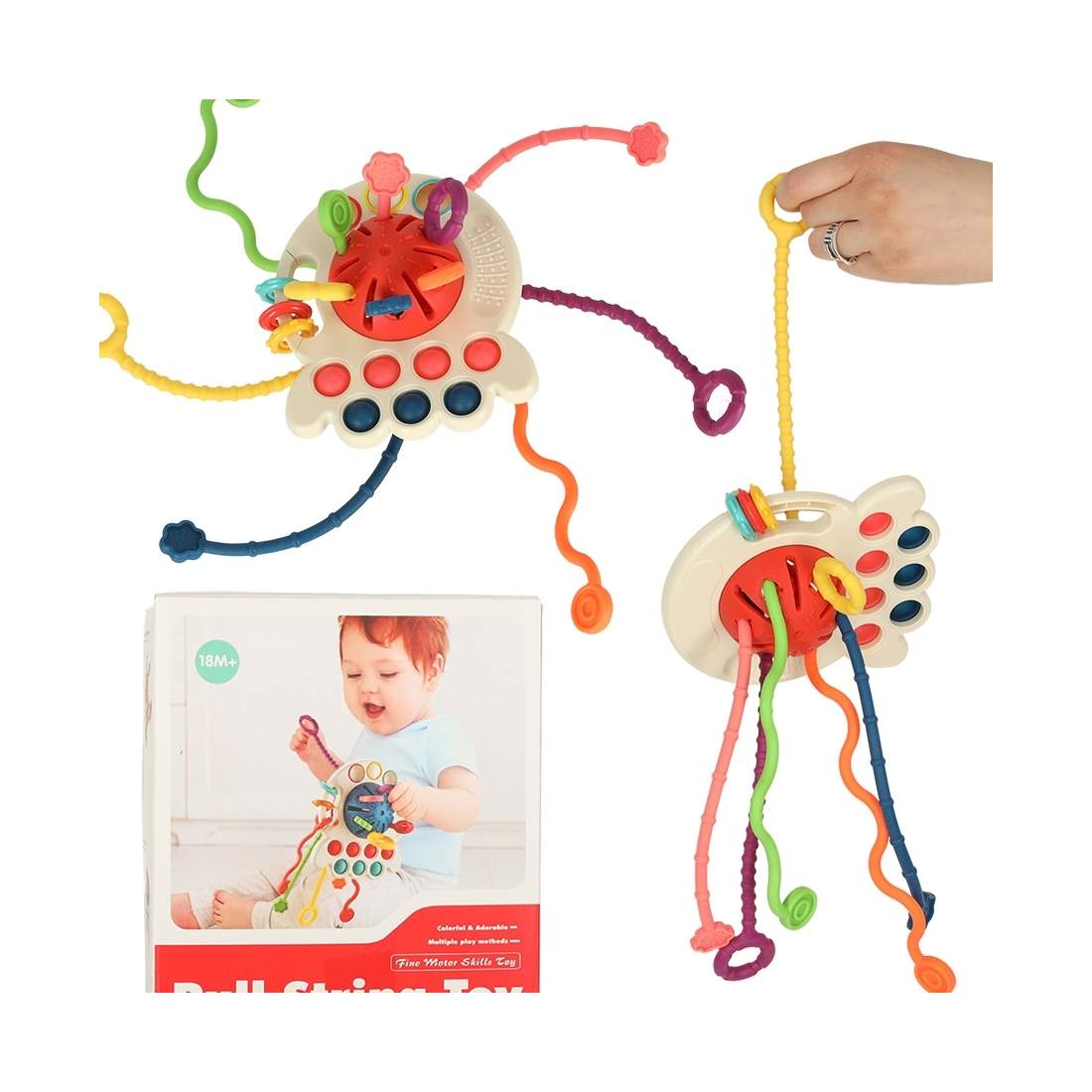 Röd Babybitring med Silikonsnören, 18m+ | Hem & Hobby | Pryloteket