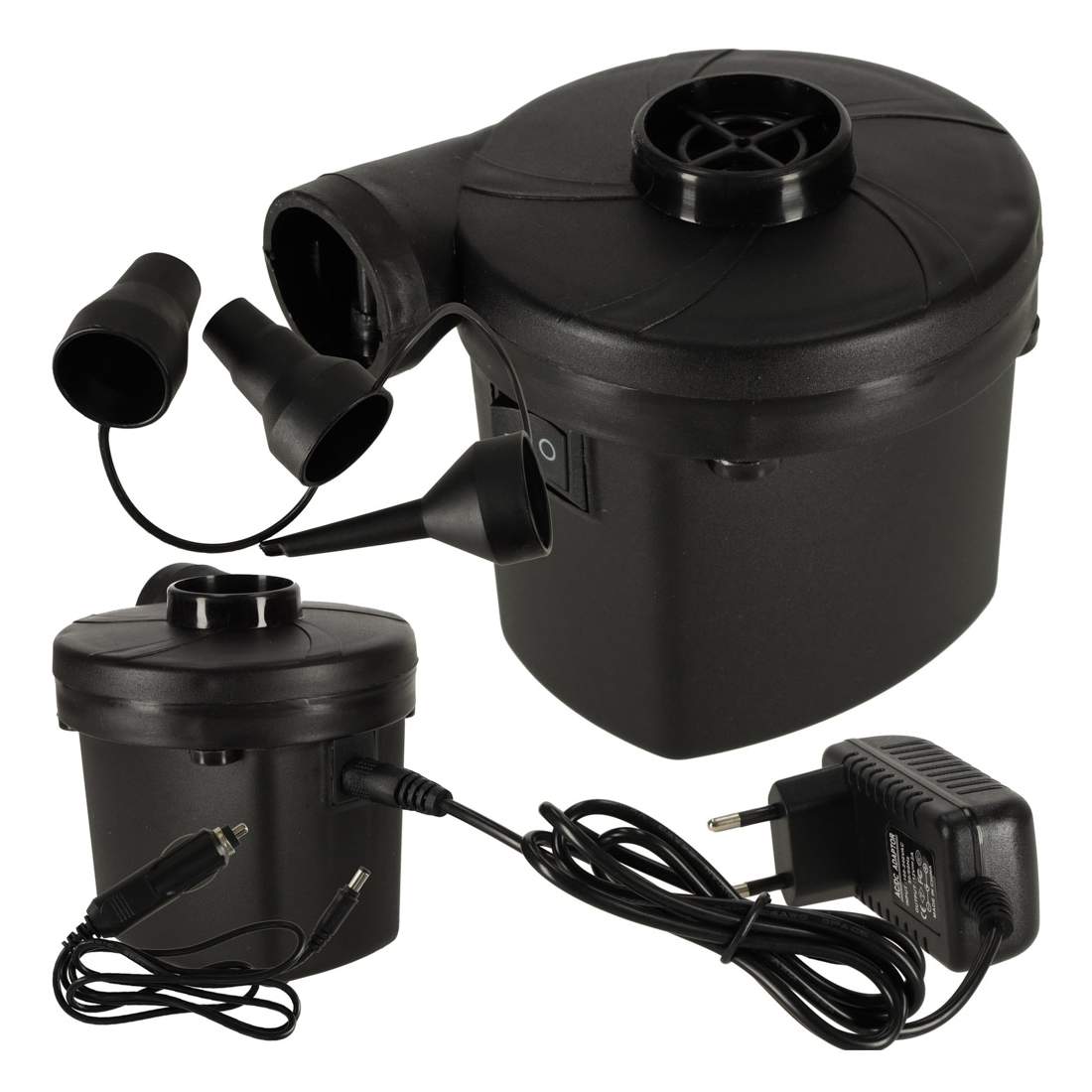 Elektrisk madrasspump 12V/240V med flera spetsar | Hem & Hobby | Pryloteket