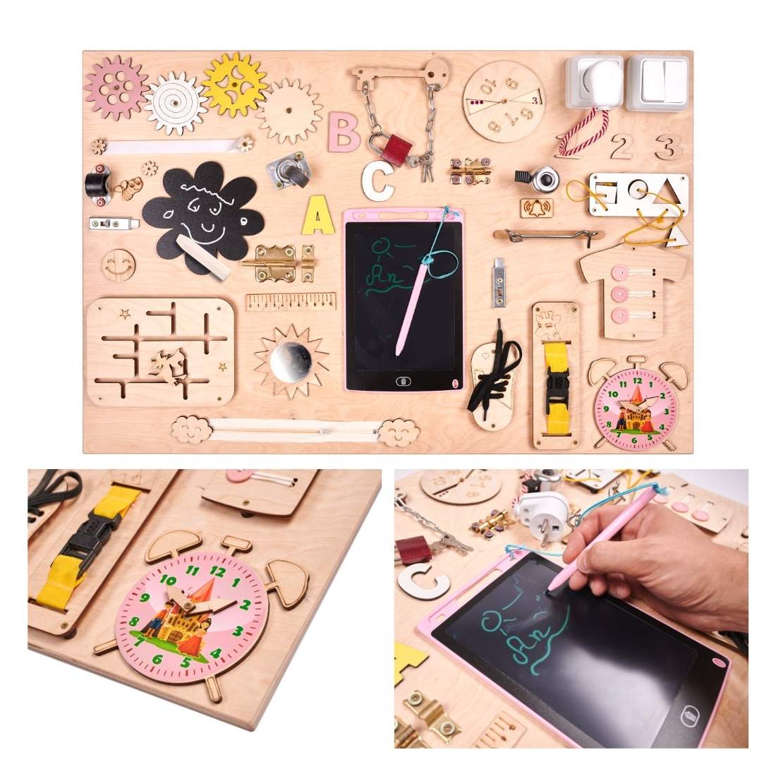 Pedagogisk Trätavla för Barn, 75x50cm | Hem & Hobby | Pryloteket