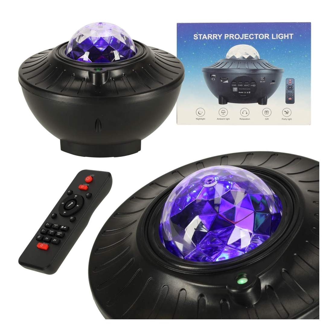 Stjärnprojektor med Högtalare & Fjärrkontroll | Elektronik - Tillbehör Mobil & Surfplatta - Skärmskydd - LG | Pryloteket