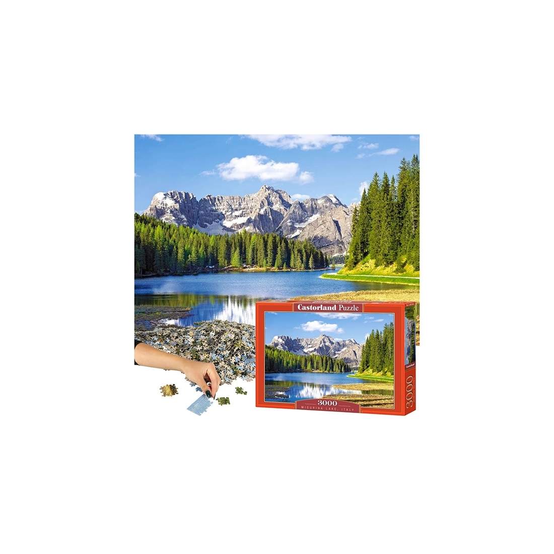 Pussel 3000 bitar - Sjön Misurina, 92x68 cm | Hälsa & Skönhet - Personvård - Vård & Rehabilitering - Hållning | Pryloteket