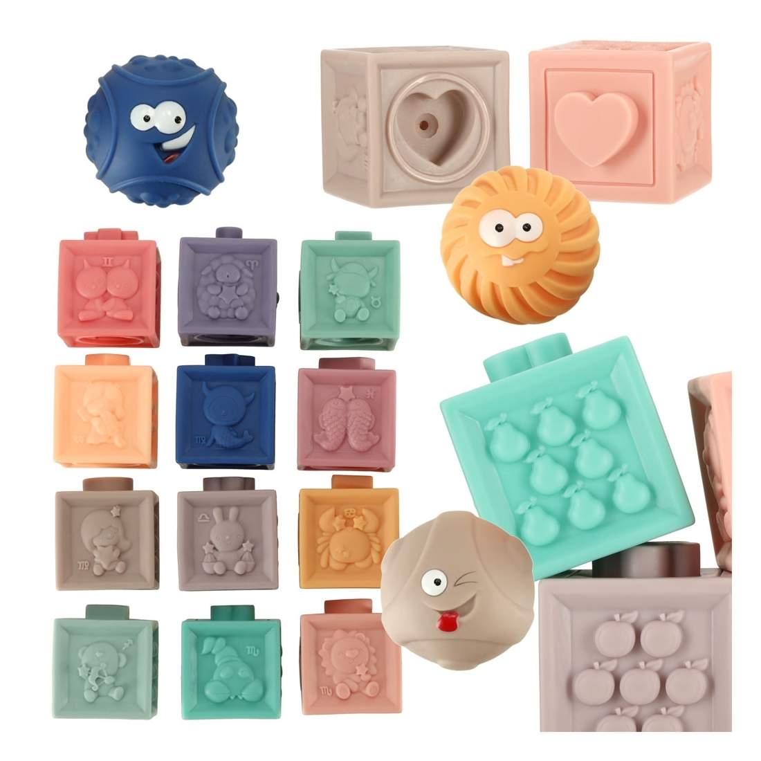 Sensoriska mjuka pedagogiska bollar 15 st | Leksaker & Spel - Leksaker - Övriga Leksaker - Bollar | Pryloteket