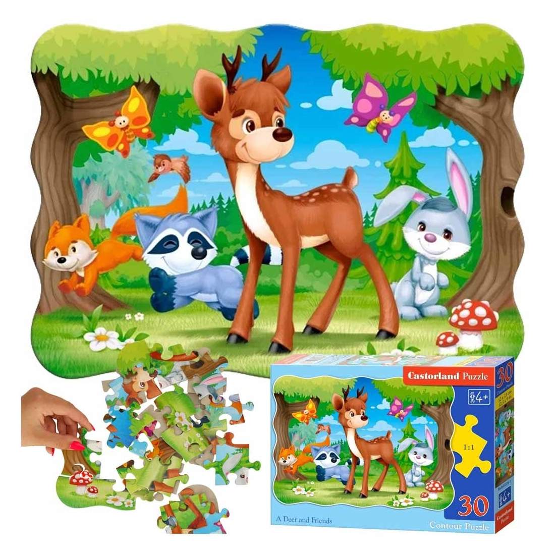 Skogsdjurspussel för Barn, 30 bitar, Ålder 4+ | Hälsa & Skönhet - Personvård - Vård & Rehabilitering - Hållning | Pryloteket