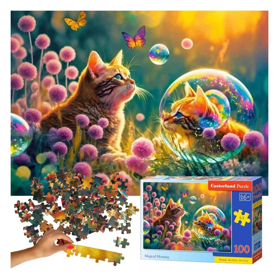 Kattunge Pussel 100 bitar - Blommor och Magi | Leksaker & Spel - Leksaker - Pussel | Pryloteket