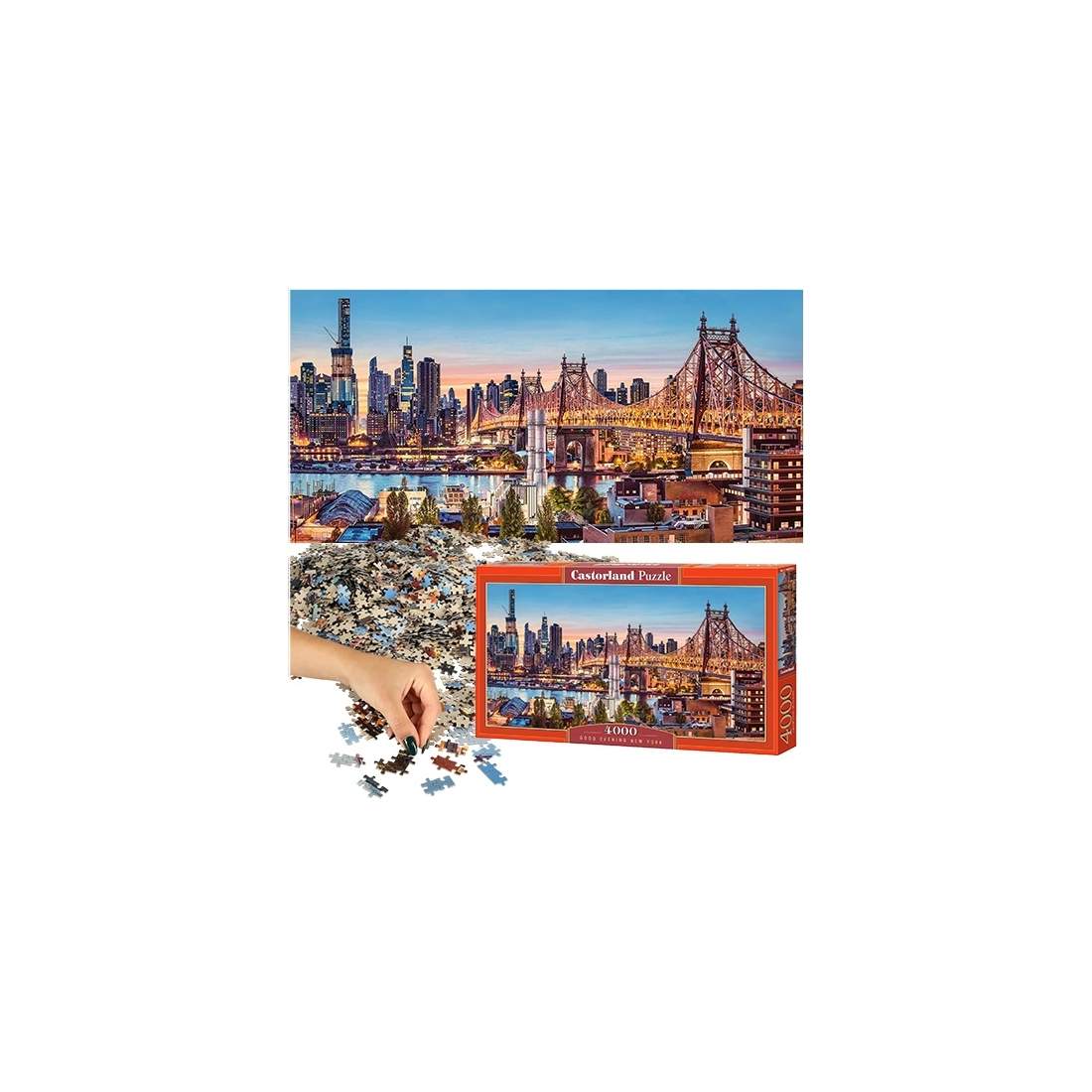 Pussel 4000 bitar - New York kväll, 138x68 cm | Hälsa & Skönhet - Personvård - Vård & Rehabilitering - Hållning | Pryloteket