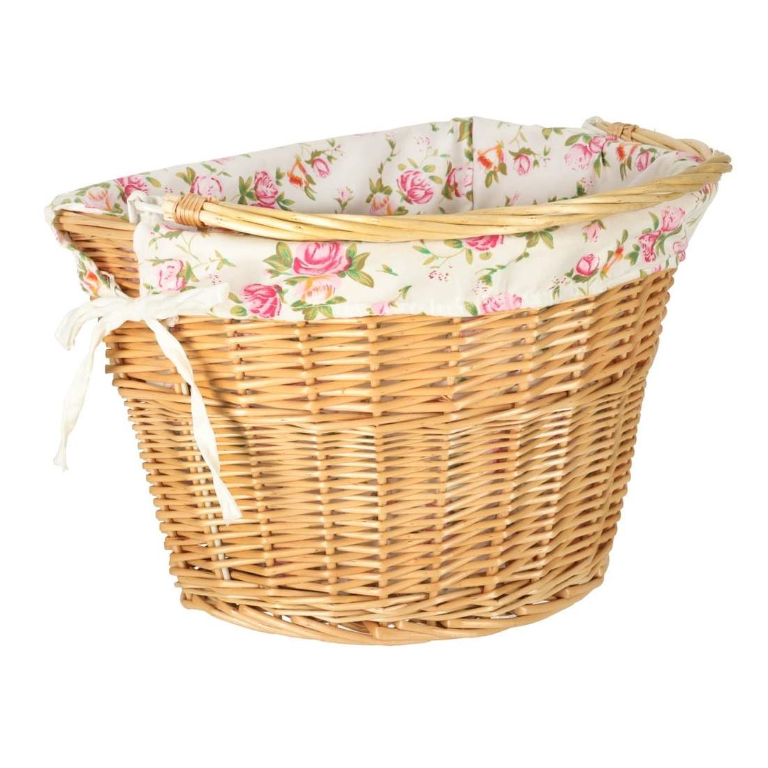 Flätad cykelkorg med blommor för frontmontering | Elektronik - Tillbehör Mobil & Surfplatta - Mobiltillbehör - Mobilkablar - Tillbehör | Pryloteket