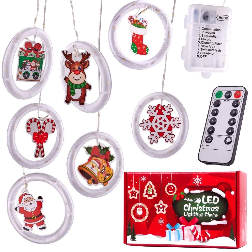 Lysgardin Jul 3m, 8 positioner, varmt hvidt lys