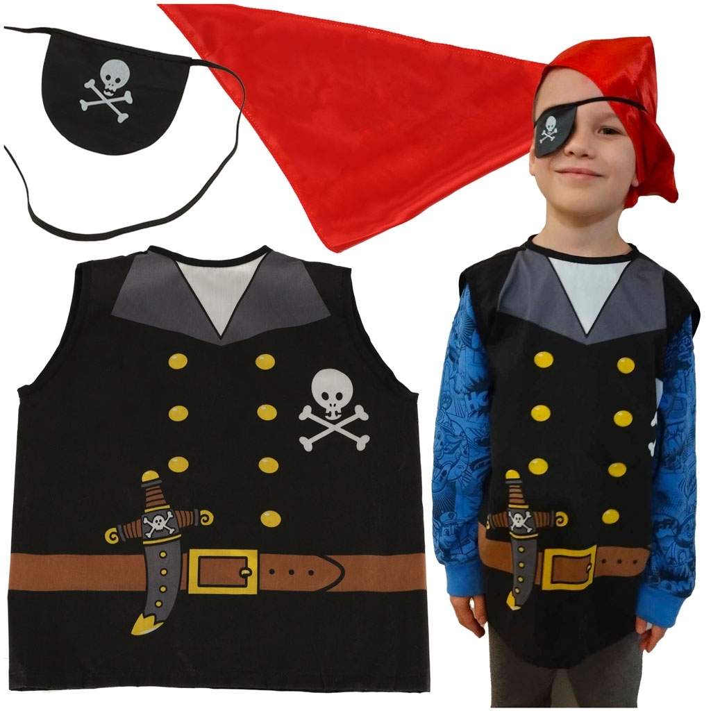 Karnevalskostume Piratsejlerbørn 3-8 år