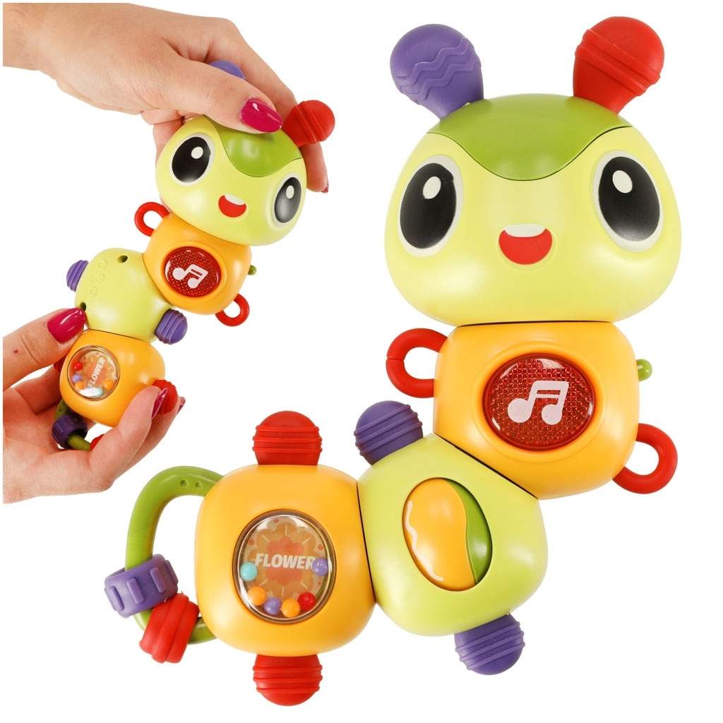 Musikalsk elektronisk Larvlek-ting med LED-lys