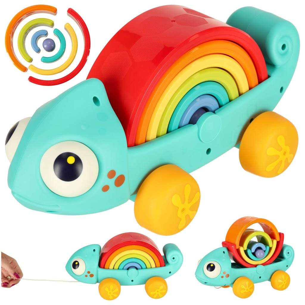 Chameleon Puzzle Block Montessori Sorter børn