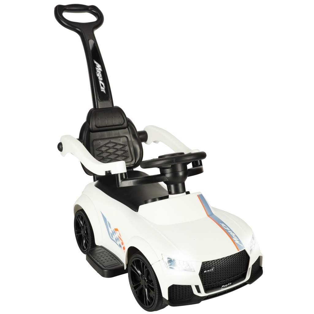 Barnevogn med Lyd & Lys - Hvid, Sikker & Sjov