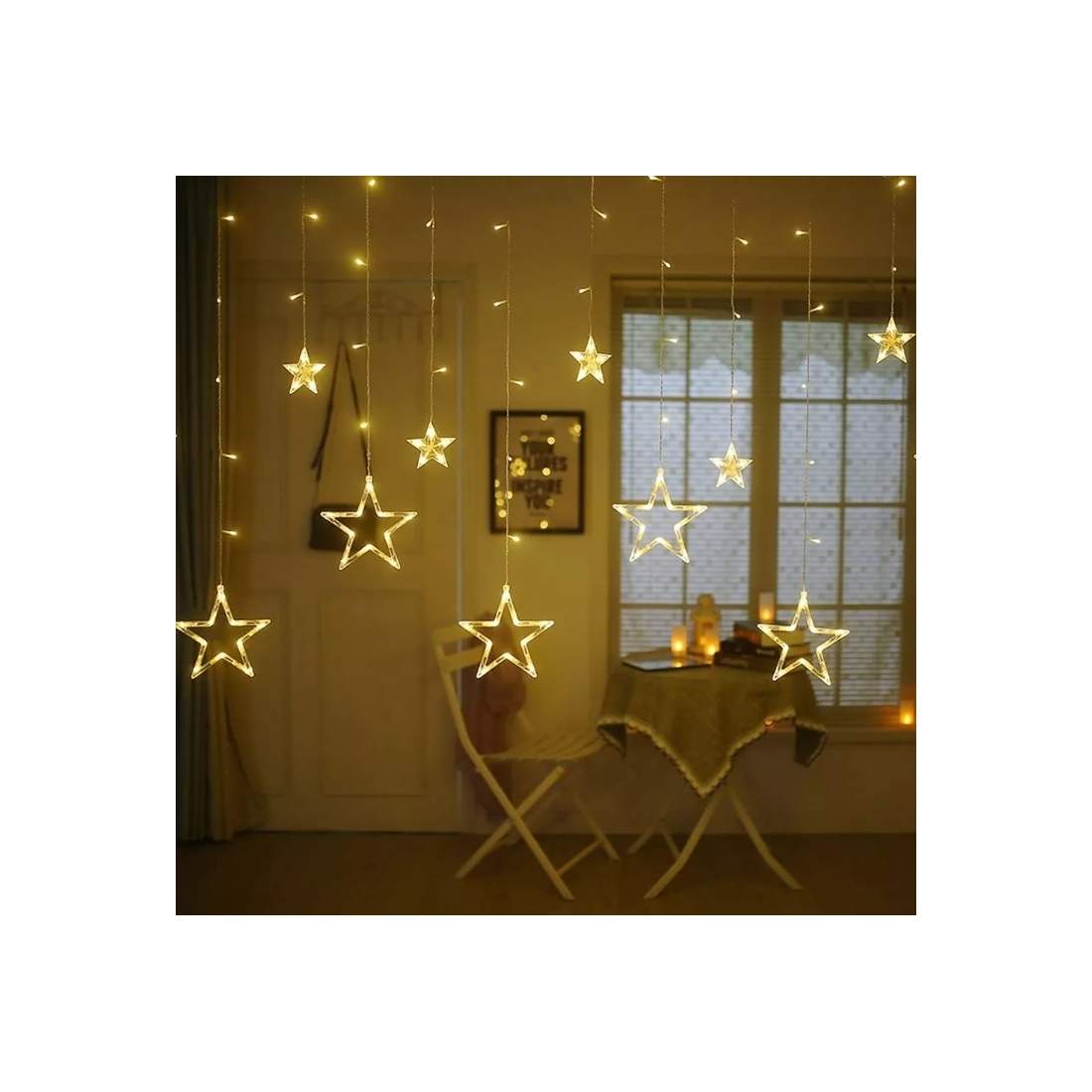 Varmvita LED Stjärngardin 2,5m 138 ljus | Elektronik - Kablar & Adaptrar - Adaptrar & Signalomvandlare - USB | Pryloteket