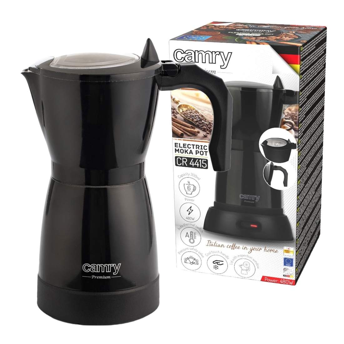 Elektrisk kaffemaskin 300ml, auto avstängning 480W | Hem & Hobby | Pryloteket