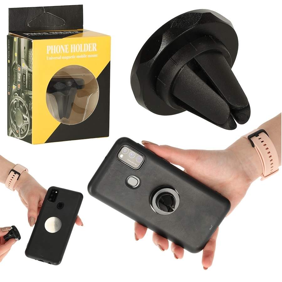 Magnetisk bilholder til luftventil, enhåndsmontering