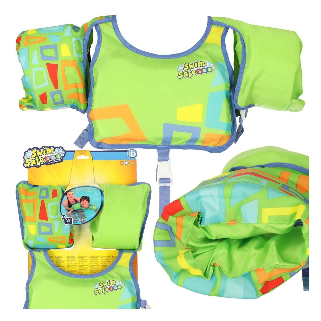 Grön simväst med ärmar för barn | Hem & Hobby - Hem & Hushåll - Bygg | Pryloteket
