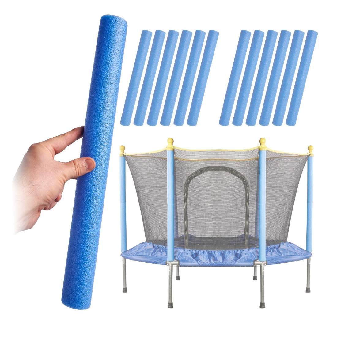 Skyddande skumhylsor för studsmattestolpar | Hem & Hobby | Pryloteket