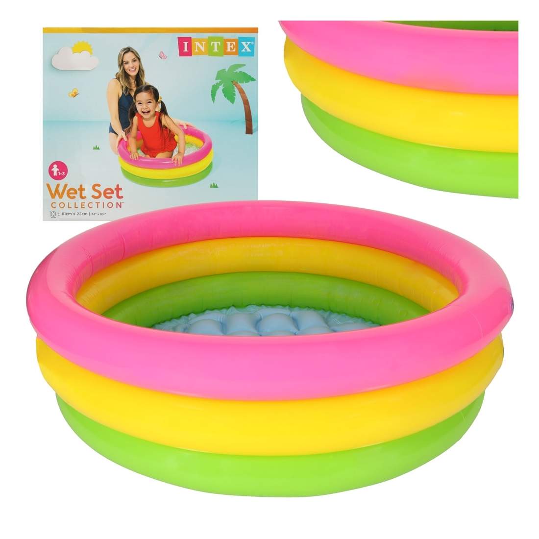 Färgglad regnbågspool för barn - Rolig utomhuslek