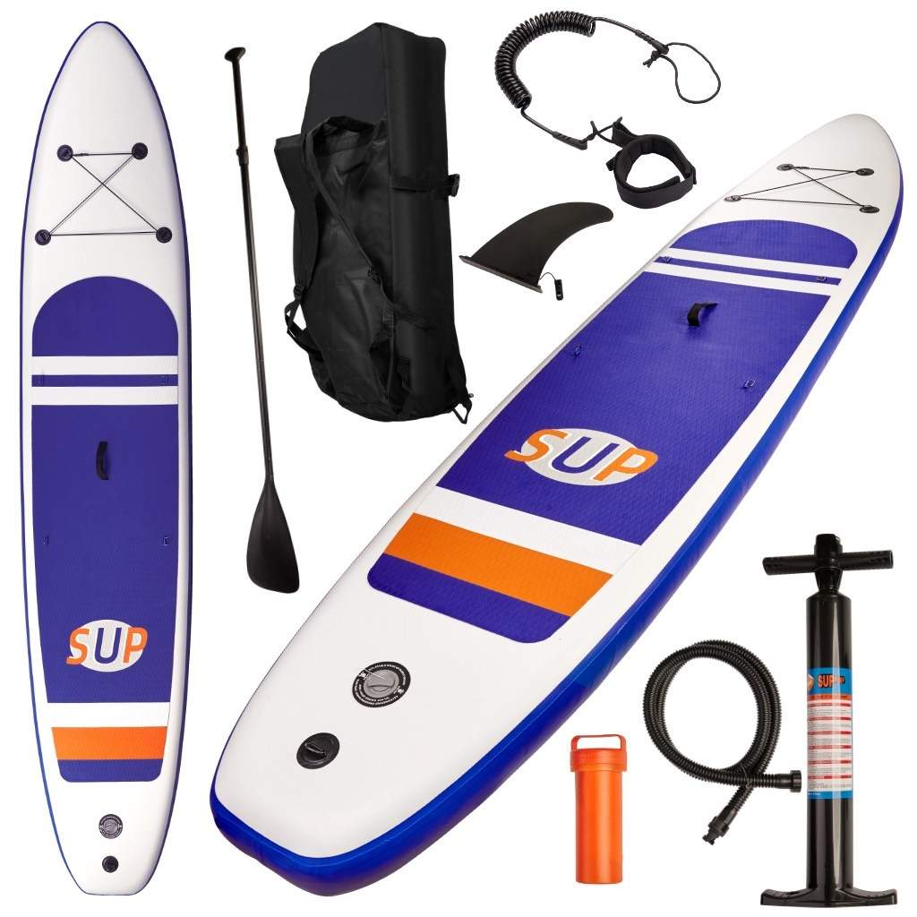 Oppustelig SUP board 380cm, marineblå med sæt