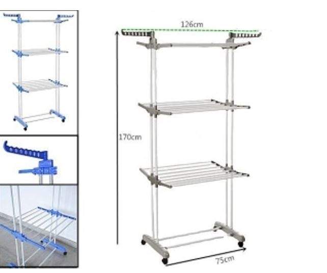 3-vånings vertikal torkställning för snabb torkning | Hem & Hobby - Hem & Hushåll - Textil | Pryloteket