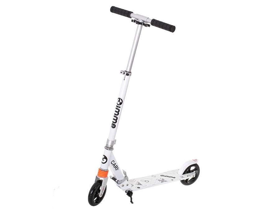 Sammenklappelig hvid scooter 145mm hjul - kompakt