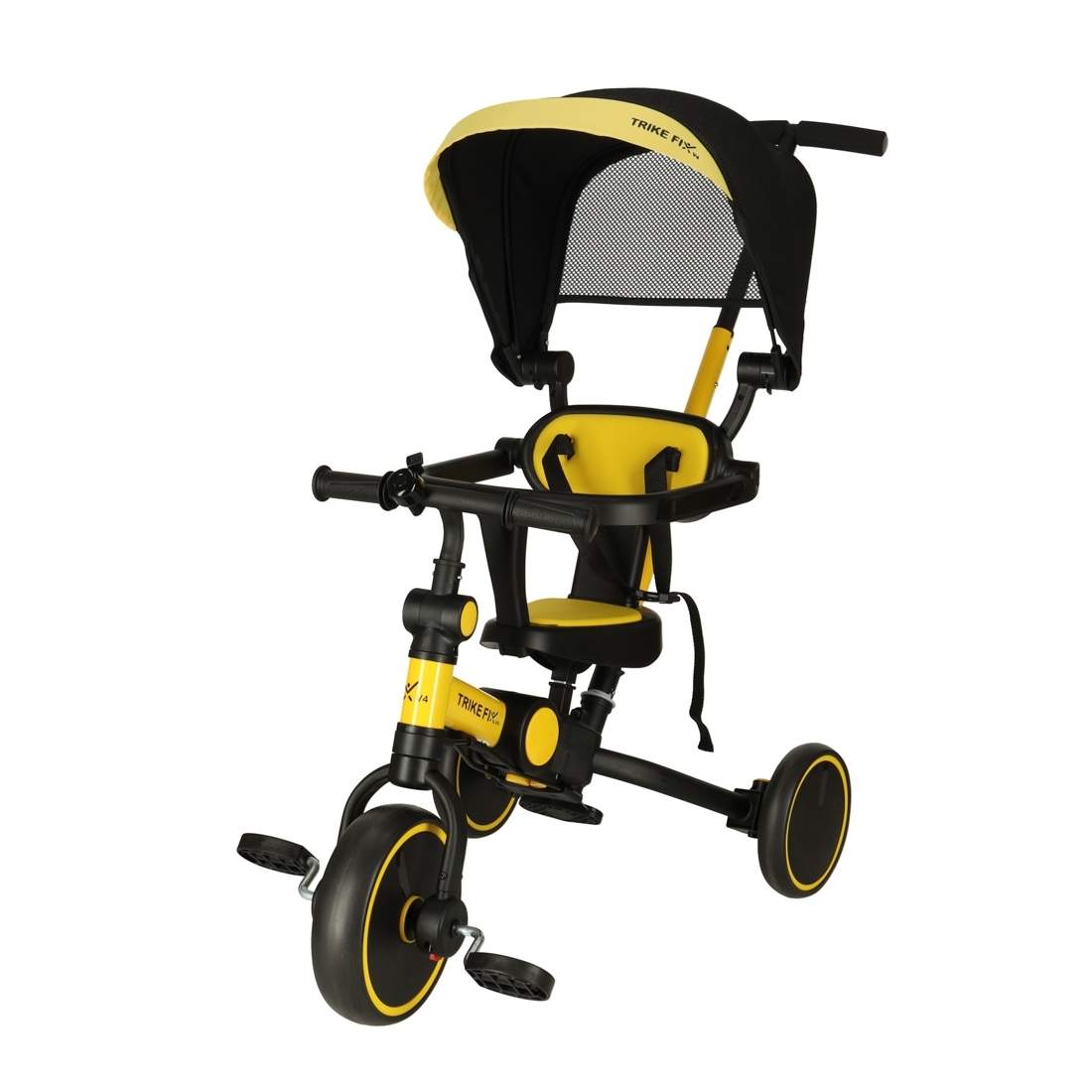 Trehjuling för barn med kapell - Gul/Svart | Hem & Hobby | Pryloteket