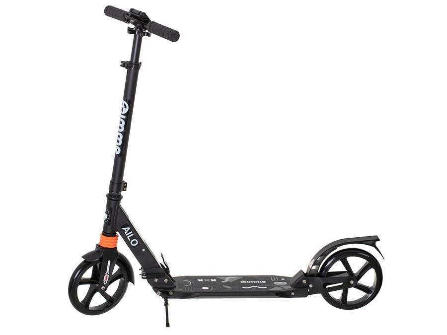 Sammenklappelig byscooter med 200 mm hjul og støddæmpere