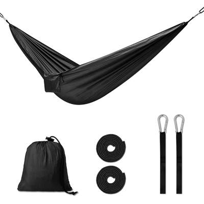 Slitstark svart campinghängmatta 270cm | Hem & Hobby | Pryloteket