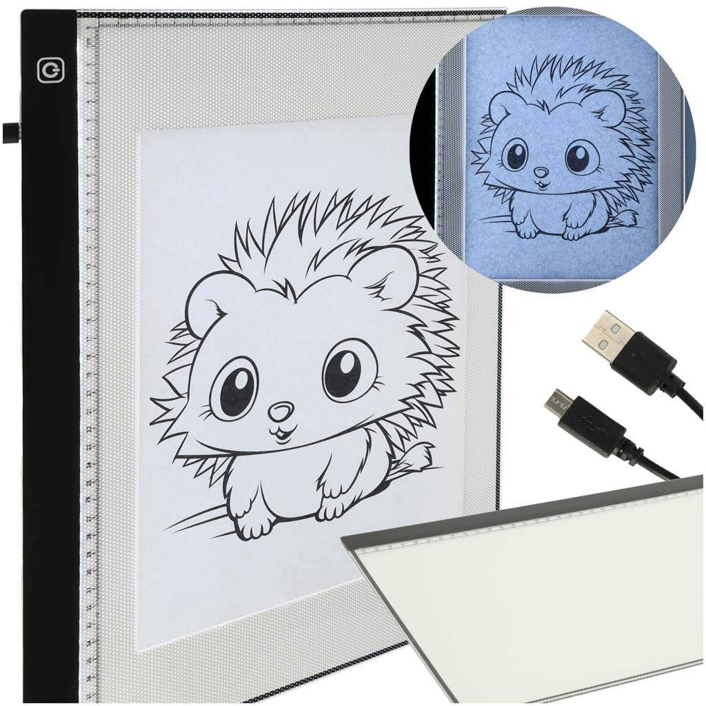 Oplyst LED Tegnebræt A3 med Track Board