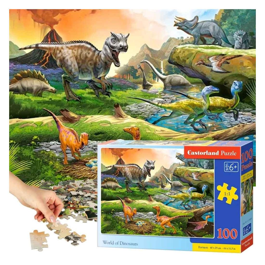 Pussel 100 bitar - Dinosaurier för barn | Leksaker & Spel - Leksaker - Pussel | Pryloteket