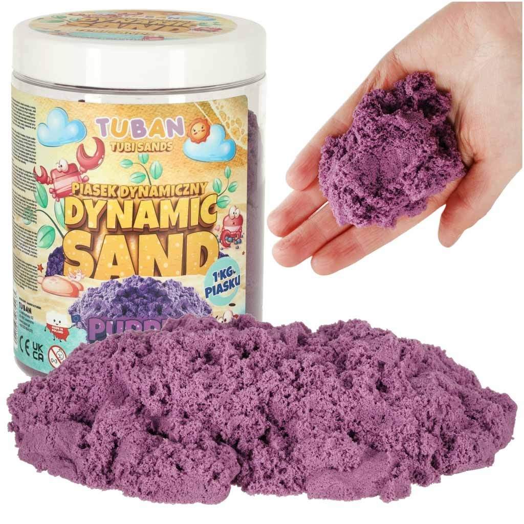 Purple Dynamic Sand 1kg - Kreativ leg for børn