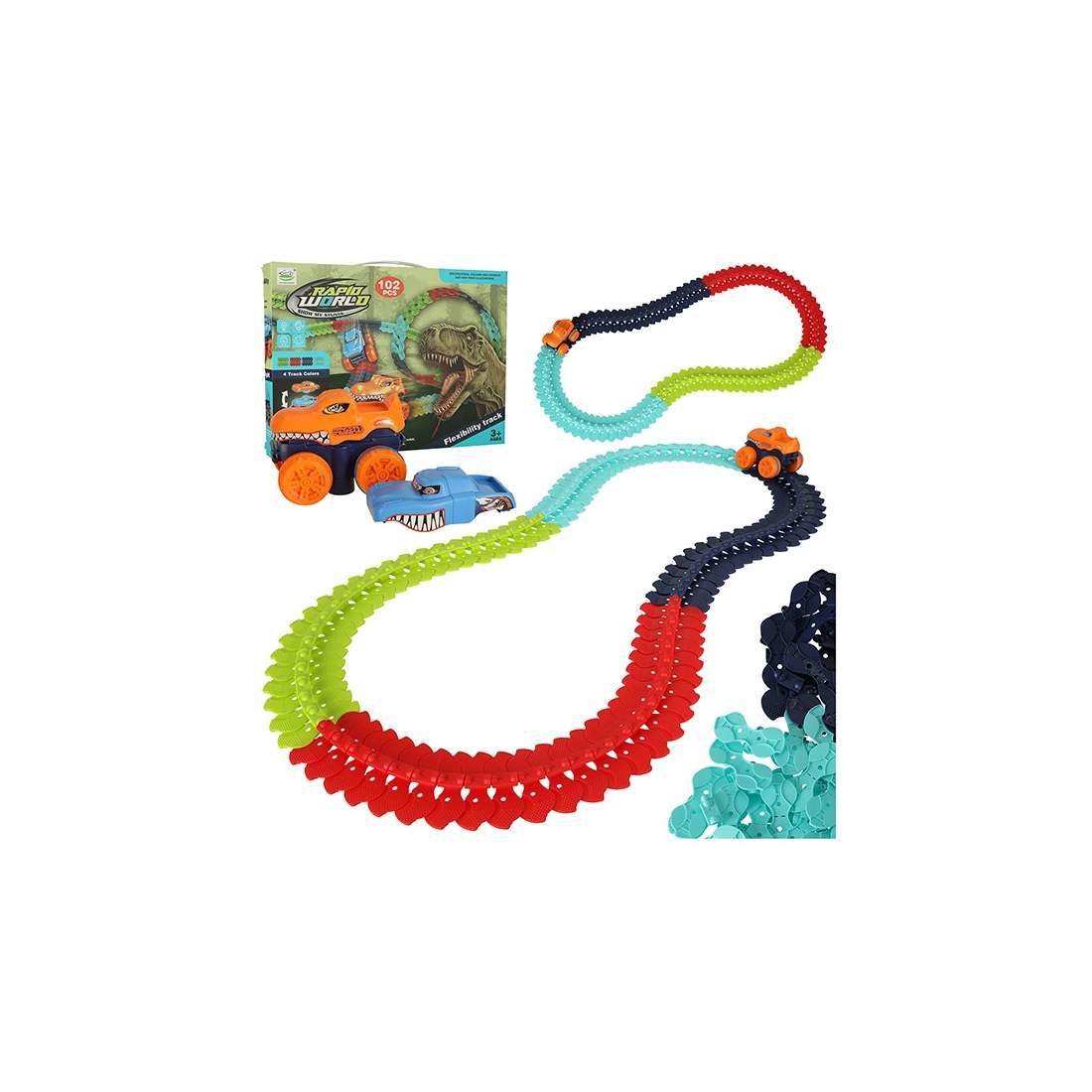 Racerbana med 96 Block & Utbytbar Bilkaross | Hälsa & Skönhet - Personvård - Vård & Rehabilitering - Hållning | Pryloteket