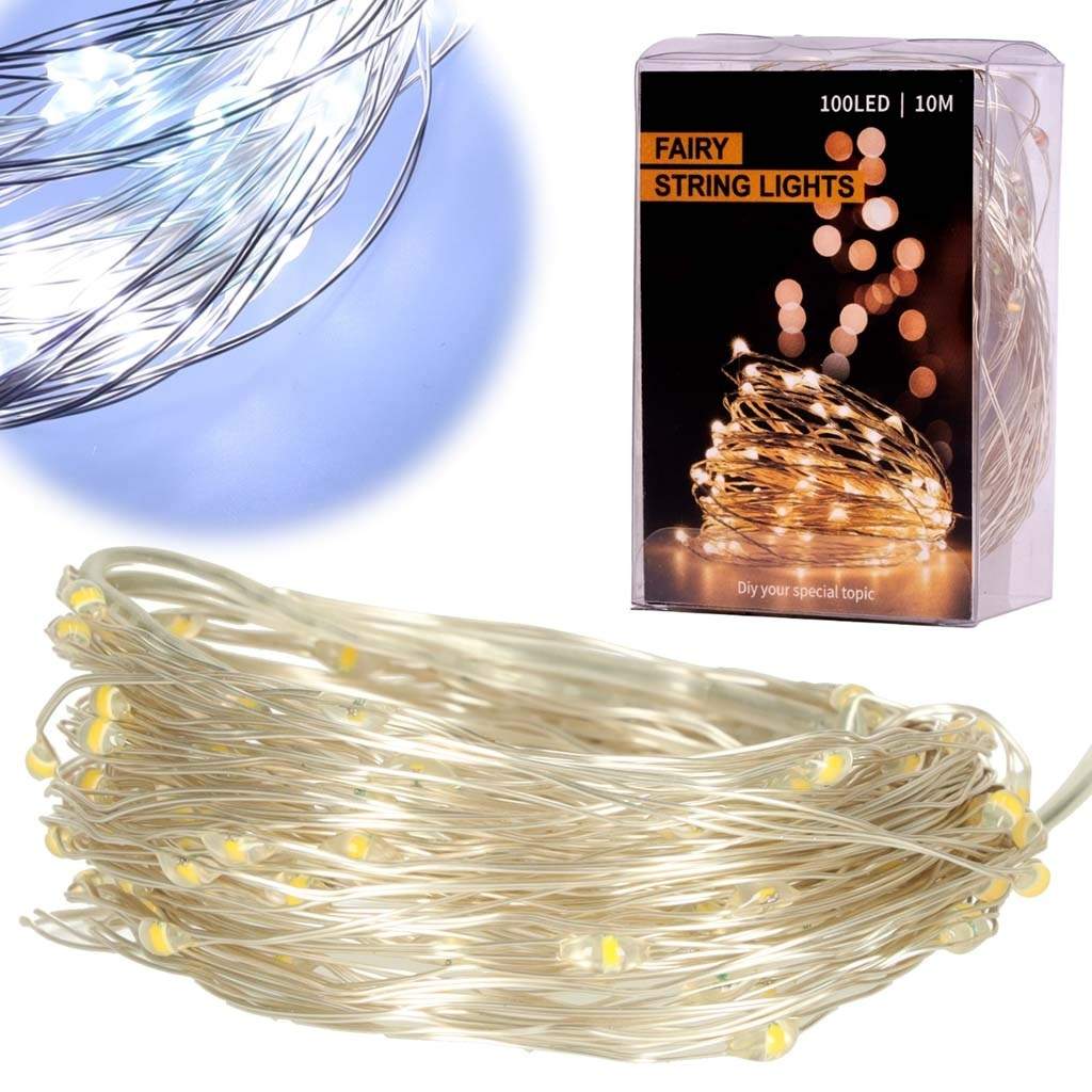 Batteridrivna LED-lampor 10m kallvitt 100 st | Elektronik - Kablar & Adaptrar - Adaptrar & Signalomvandlare - USB | Pryloteket