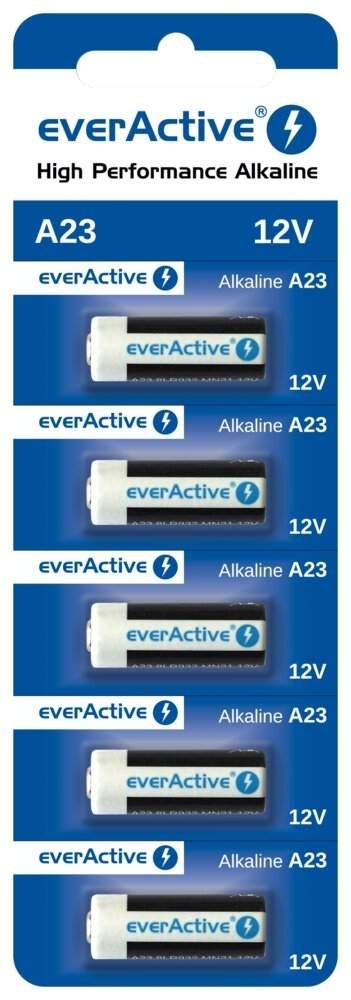Kviksølvfri 12V alkaline batterier 5-pak